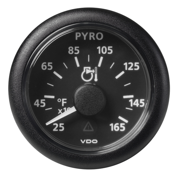 Vdo Marine 2-1/16" Pyrometer-1650 degF/900 degC-8 to 32V-Black Dial A2C59512334